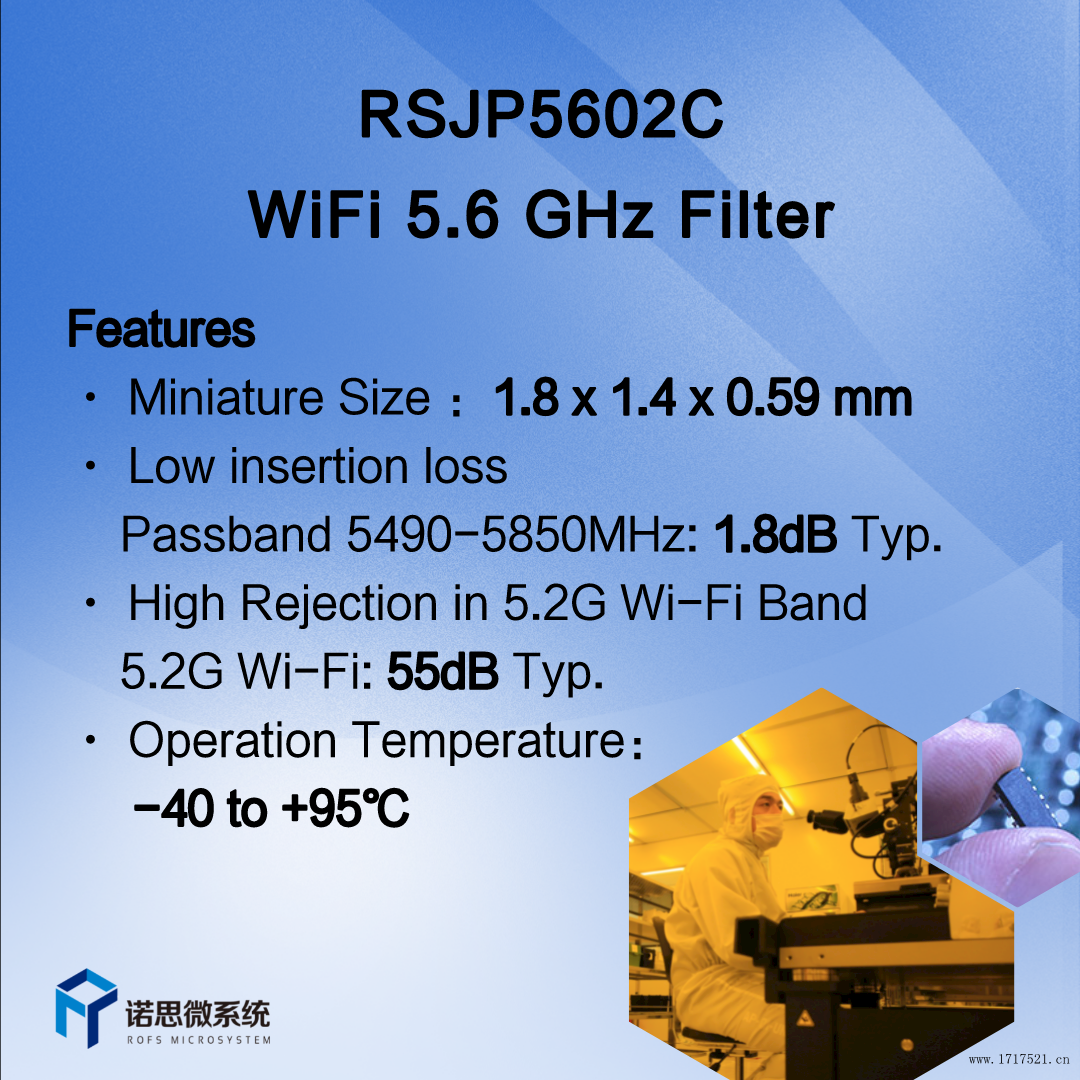 诺思滤波器RSJP5602C WIFI5.6